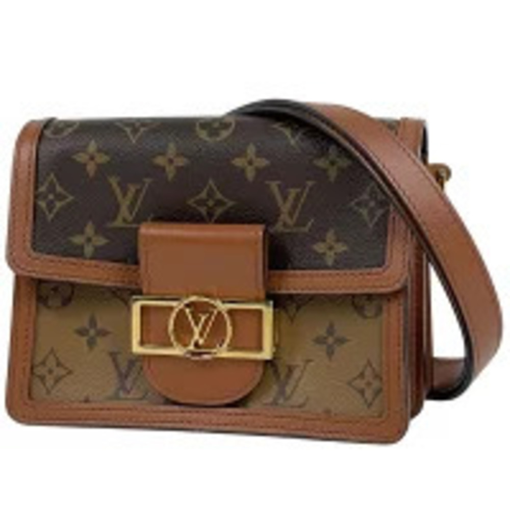 Louis Vuitton Dauphine Crossbody Shoulder Bag Monogram Brown